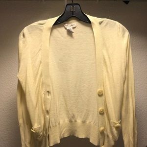 Banana Republic Light Yellow Cardigan